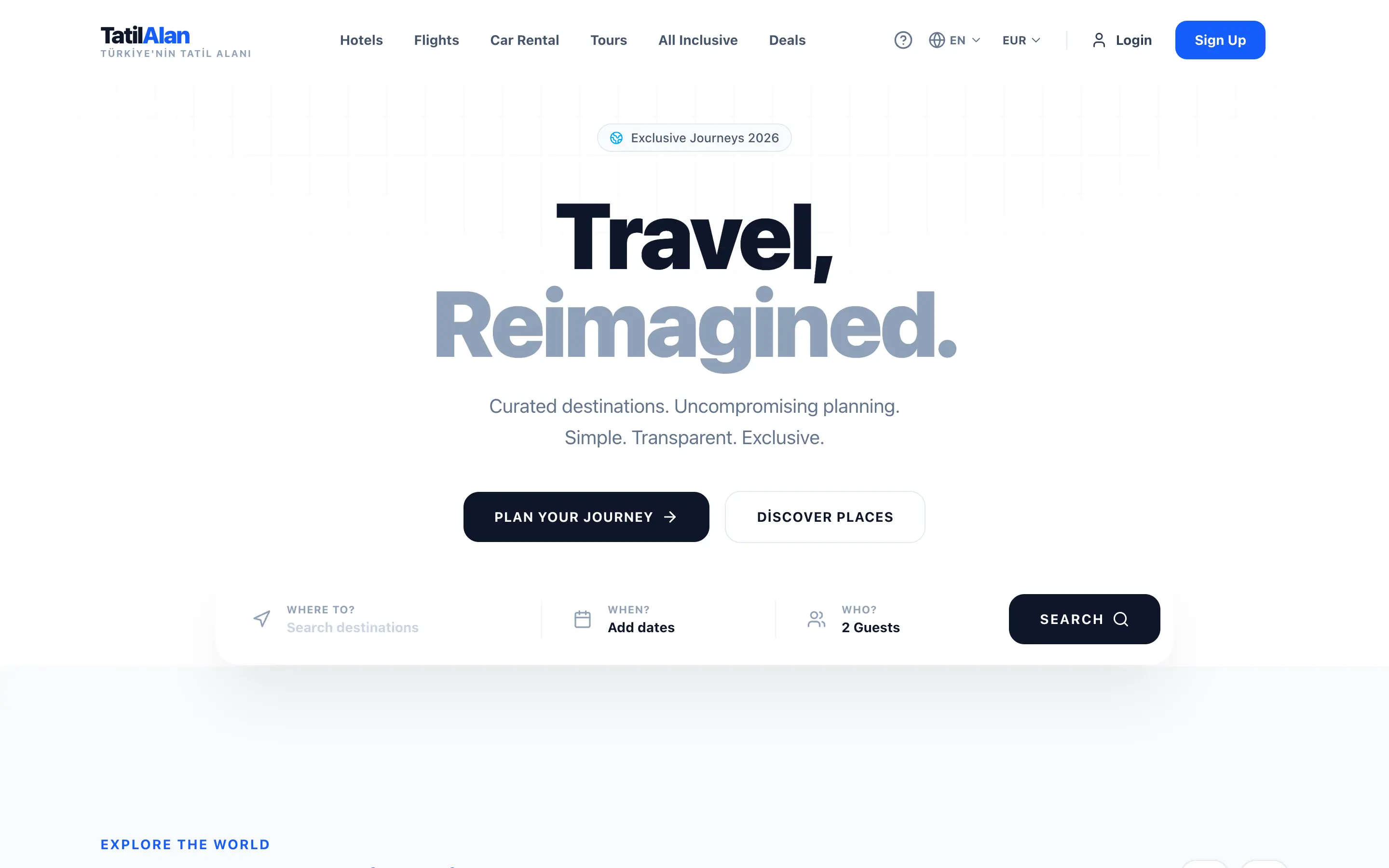 TatilAlan - Global Travel Experience Desktop